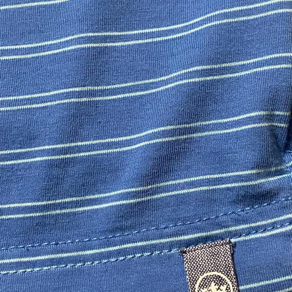 Peter Millar XL  Blue and Light Blue Striped Polo Shirt - Picture 3 of 5